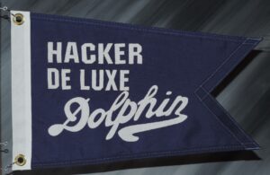 Hacker De Luxe Dolphin burgee flag circa 1927.