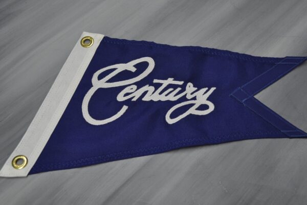 Century burgee flag circa 1957-1961 in navy.