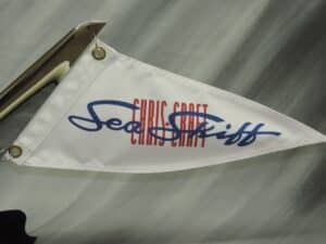 Chris Craft Sea Skiff burgee pennant flag circa 1960-1970.