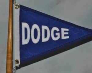 Dodge boat burgee pennant flag.