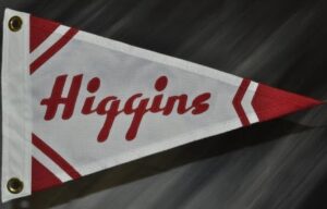 Higgins burgee pennant flag in red.