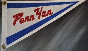 Penn Yan burgee pennant flag circa early 1960s.