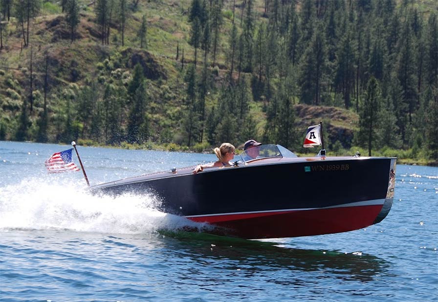 Sinbad boat on the water in the Pacific Northwest.