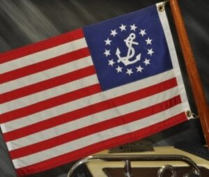 United States yacht ensign flag.