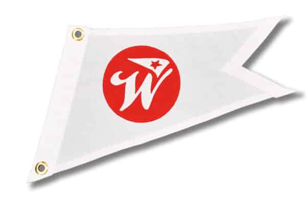 Woody Boater White base raked front
